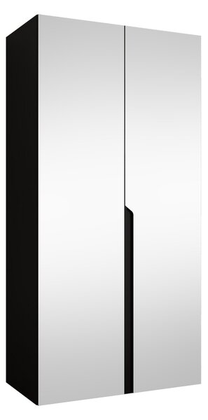 Gardróbszekrény Hartford 589, Laminált forgácslap, 202x100x52cm, Fekete
