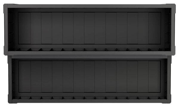 VidaXL Hot Tub lépcső tárolóval 2 lépésben Fekete 93 x 57 x 35 cm PP