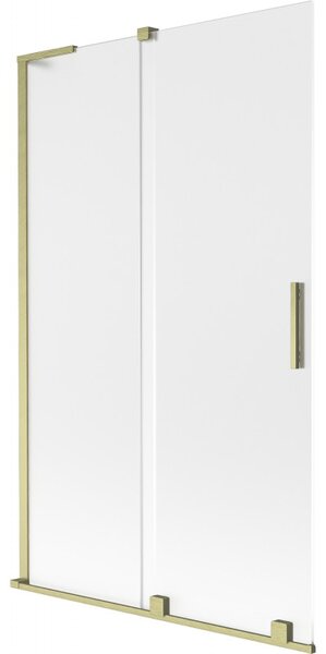 Mexen Velar L, 2 szárnyú eltolható kádparaván 110 x 150 cm, 8 mm-es mattüveg, arany matt, 896-110-003-31-55