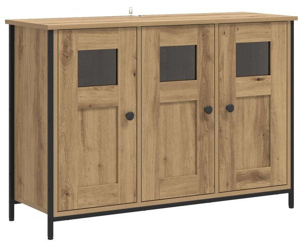 VidaXL Széf Kézműves Tölgy 100 x 35 x 70 cm Szerelt Fa