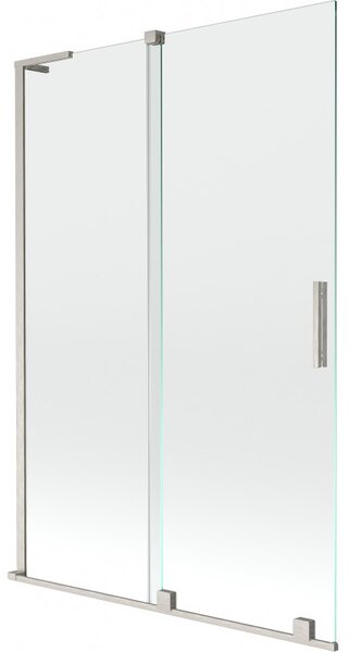 Mexen Velar L, 2 szárnyas eltolható kádparaván 120 x 150 cm, 8mm átlátszó üveg, csiszolt acél, 896-120-003-01-97