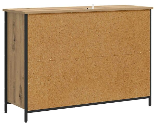VidaXL Széf Kézműves Tölgy 100 x 35 x 70 cm Szerelt Fa