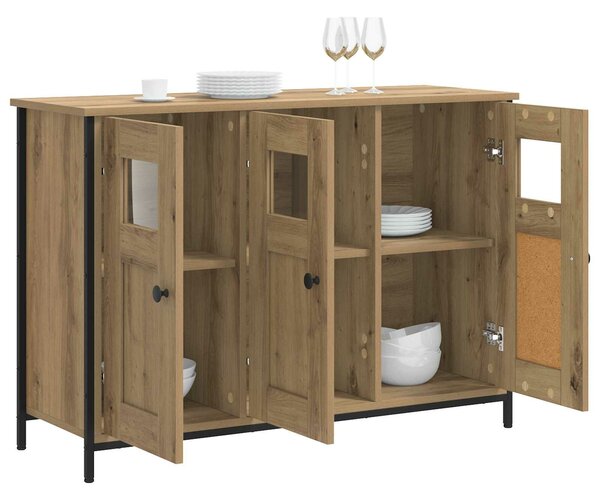 VidaXL Széf Kézműves Tölgy 100 x 35 x 70 cm Szerelt Fa
