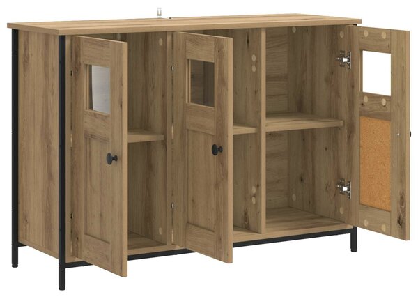 VidaXL Széf Kézműves Tölgy 100 x 35 x 70 cm Szerelt Fa