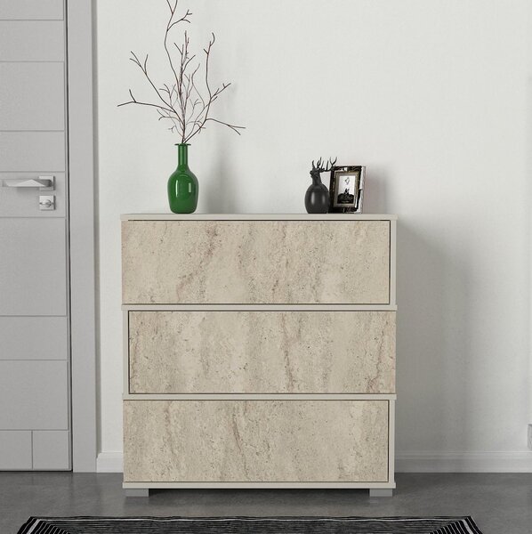 Cipősszekrény Napoleon (travertin + homok). Akció -30%