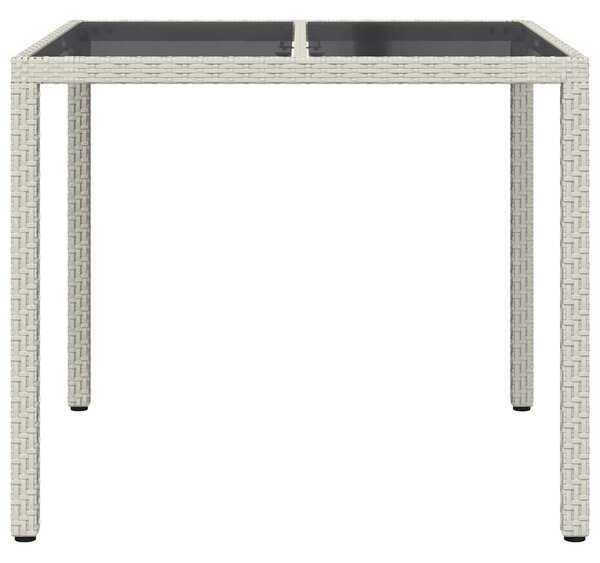 VidaXL Kerti Asztal Fehér 90 x 90 x 75 cm polirattan