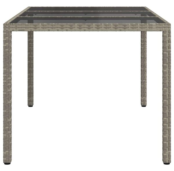 VidaXL Kerti Asztal Szürke 150 x 90 x 75 cm polirattan