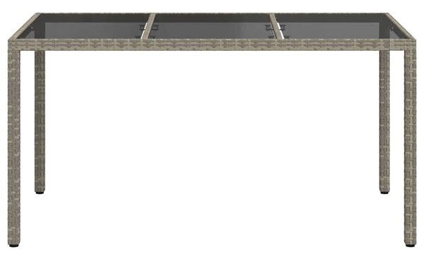 VidaXL Kerti Asztal Szürke 150 x 90 x 75 cm polirattan