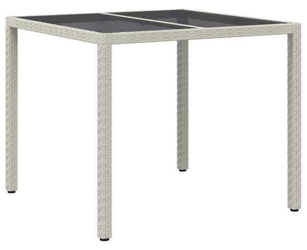 VidaXL Kerti Asztal Fehér 90 x 90 x 75 cm polirattan