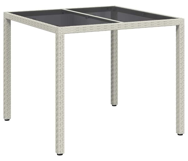 VidaXL Kerti Asztal Fehér 90 x 90 x 75 cm polirattan