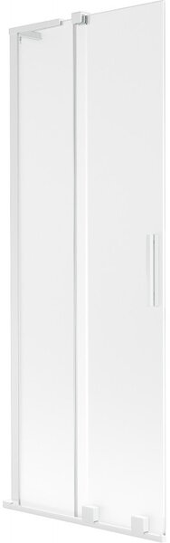 Mexen Velar L, 2 szárnyas eltolható kádparaván 70 x 150 cm, 8 mm mattüveg, fehér matt, 896-070-003-31-20
