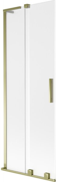 Mexen Velar L, 2 szárnyas eltolható kádparaván 70 x 150 cm, 8 mm-es mattüveg, arany fényes, 896-070-003-31-50