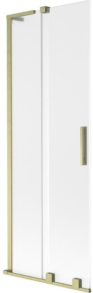 Mexen Velar L, 2 szárnyas eltolható kádparaván 70 x 150 cm, 8 mm-es matt üveg, arany matt, 896-070-003-31-55