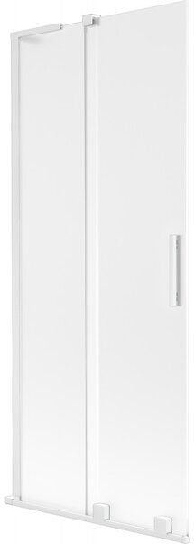 Mexen Velar L, 2 szárnyas eltolható kádparaván 80 x 150 cm, 8 mm matt üveg, fehér matt, 896-080-003-31-20