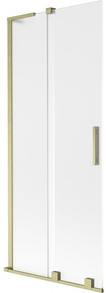 Mexen Velar L, 2 szárnyas eltolható kádparaván 80 x 150 cm, 8 mm matt üveg, arany matt, 896-080-003-31-55