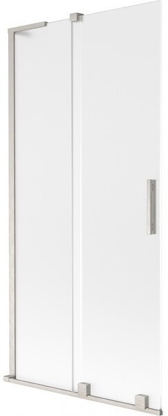 Mexen Velar L, 2 szárnyas eltolható kádparaván 90 x 150 cm, 8 mm matt üveg, csiszolt acél, 896-090-003-31-97