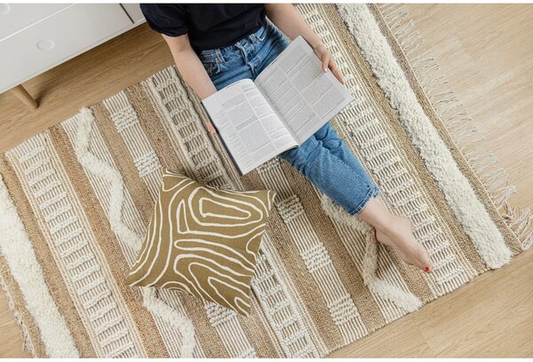 Medina bézs juta szőnyeg, 120 x 170 cm - Flair Rugs