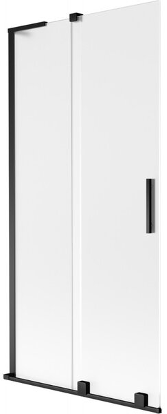 Mexen Velar L, 2 szárnyas eltolható kádparaván 90 x 150 cm, 8 mm mattüveg, fekete matt, 896-090-003-31-70