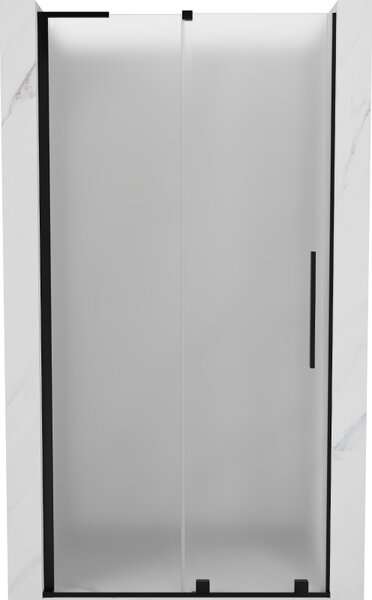 Mexen Velar L, tolózuhanyajtó nyílásig 90 cm, 8 mm-es matt üveg, fekete matt, 871-090-003-31-66