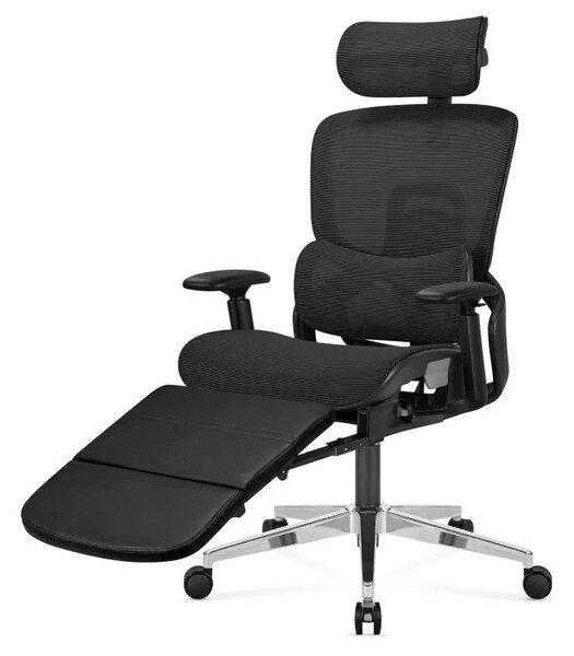 Expert Ergonomikus irodai szék, hálós szövettel, állítható 3D, karfákkal és fejtámlával, fekete