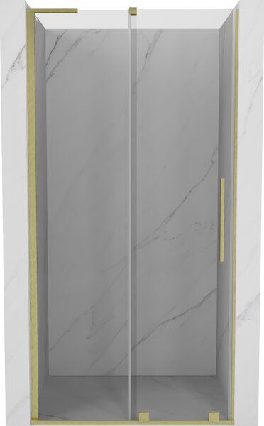 Mexen Velar L, tolózuhanyajtó nyitáshoz 90 cm, 8 mm átlátszó üveg, arany matt, 871-090-003-01-55
