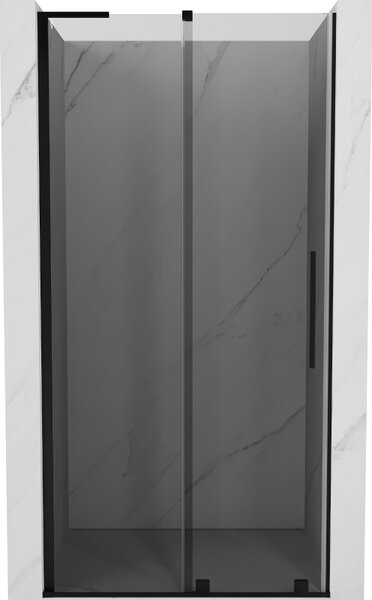 Mexen Velar L, tolózuhanyajtó nyitáshoz 90 cm, 8mm szürke üveg, fekete matt, 871-090-003-41-70