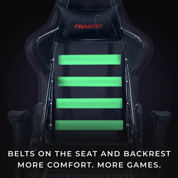 FragON Gamer szék - 2X Series Rev. 2.0, fekete carbon