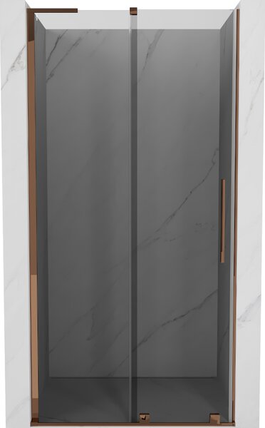 Mexen Velar L, tolózuhanyajtó nyitáshoz 90 cm, 8mm szürke üveg, rózsaszín arany, 871-090-003-41-60