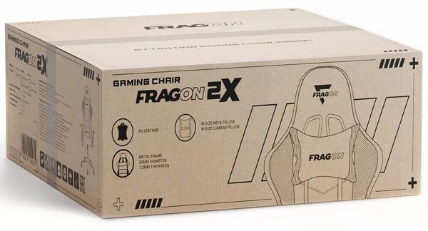 FragON Gamer szék - 2X Series Rev. 2.0, fekete carbon