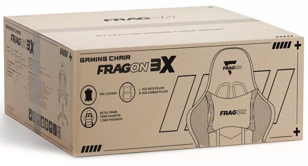 FragON Gamer szék - 3X Series Rev. 2.0, fekete