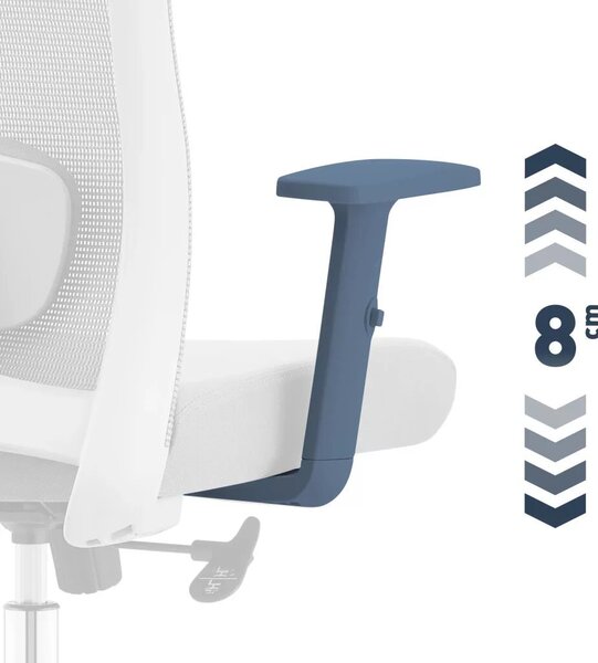 Ergonomikus irodai forgószék, deréktámasszal, 2D háttámla hálós anyaggal, szürke