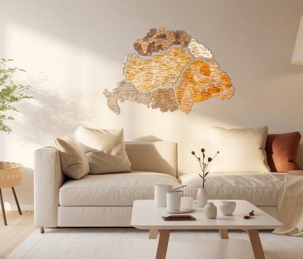 Natura Products 3D Fali Puzzle - Nagy-Magyarország Területe Országonként