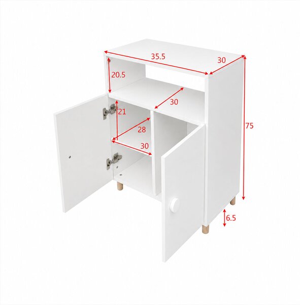 GINGER HOME CHERRY Gyerekszoba Bútorszett, 90×200 cm-es Kombinált Ággyal, Íróasztallal, Komóddal, Szekrénnyel és Háromajtós Ruhásszekrénnyel, Fehér–Rózsaszín–Natúr Fa