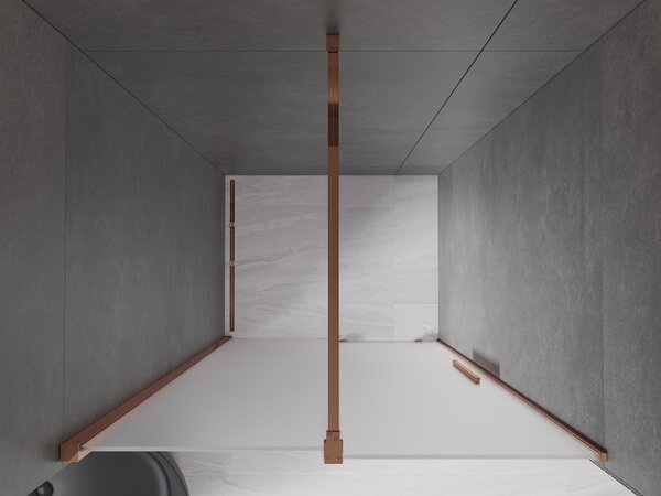 Mexen Velar, tolózuhanyajtó nyitáshoz 100 cm, 8 mm-es matt üveg, rózsaszín arany, 871-100-000-31-60