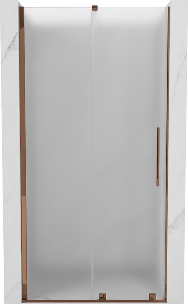 Mexen Velar, tolózuhanyajtó nyitáshoz 100 cm, 8 mm-es matt üveg, rózsaszín arany, 871-100-000-31-60