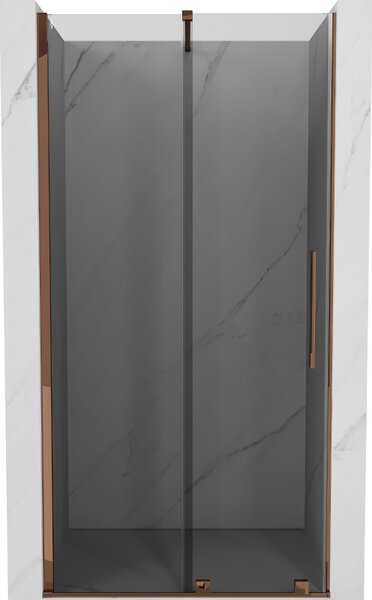 Mexen Velar, tolózuhanyajtó nyitáshoz 90 cm, 8mm szürke üveg, rózsaszín arany, 871-090-000-41-60