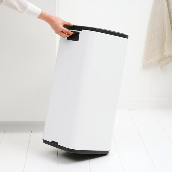 Szemétgyűjtő Brabantia Bo Touch 1010121, 30 L, Lágy és csendes nyitás, Nagy nyílás, Fehér