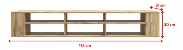 Tv szekrény/asztal Walker 175 (fekete)