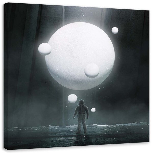 Gario Vászonkép Fehér bolygó - Zehem Chong Méret: 30 x 30 cm