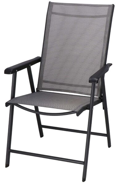 Springos összecsukható kerti Szék 57x69x105cm - Szürke