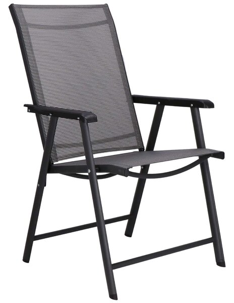 Springos összecsukható kerti Szék 57x69x105cm - Szürke