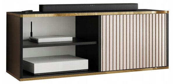 RTV szekrény ICO 2 nyitott fekete + kasmír arany