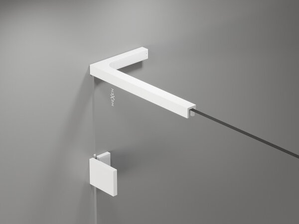 Mexen Lunar L, 1 szárnyú kádparaván 80 x 150 cm, 8 mm-es átlátszó üveg, fehér profil, 897L-080-000-20-00