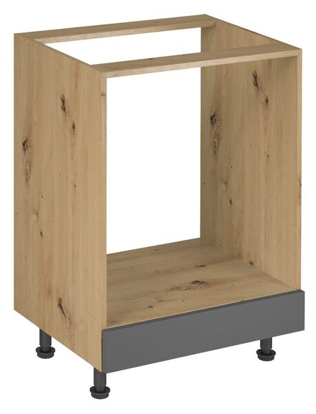 LANGEN D60ZK alsó konyhaszekrény Artisan tölgy/szürke