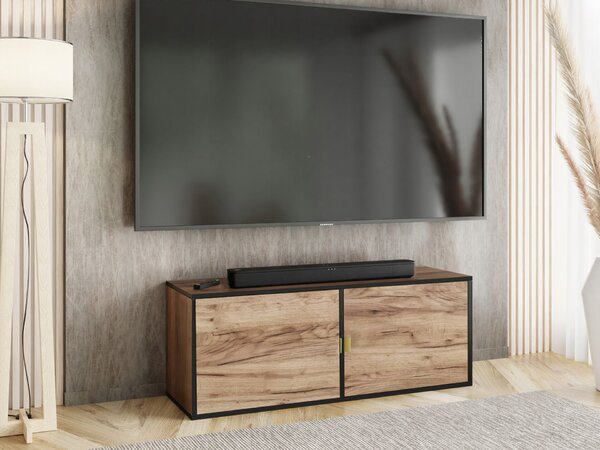 RTV szekrény LUNO 2 arany frontokkal tölgy craft arany