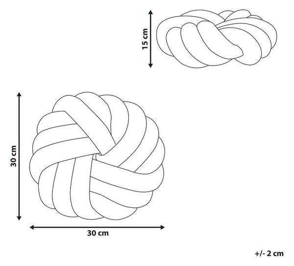 Csomózott Dekorpárna Kék Színben 30 x 30 cm AKOLA