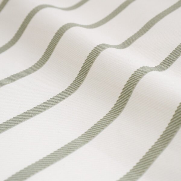 Zöld-krémszínű egyszemélyes pamut ágyneműhuzat 135x200 cm Hampton Stripe – Bianca