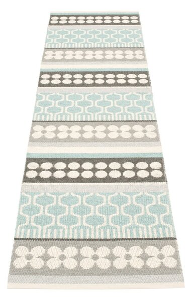 Szürke-türkiz kültéri-beltéri futószőnyeg 70x270 cm Asta Pale Turquoise – Pappelina