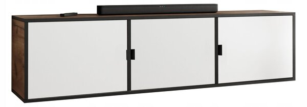 RTV szekrény LUNO 3 frontokkal tölgy craft arany + fehér