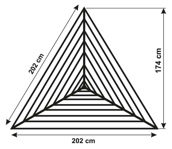 Erga Garden 4000, szabadon álló 3 karos kerti ruhaszárító 174x202x195 cm, ezüst-kék, ERG-SEP-10SUSOGRAR40